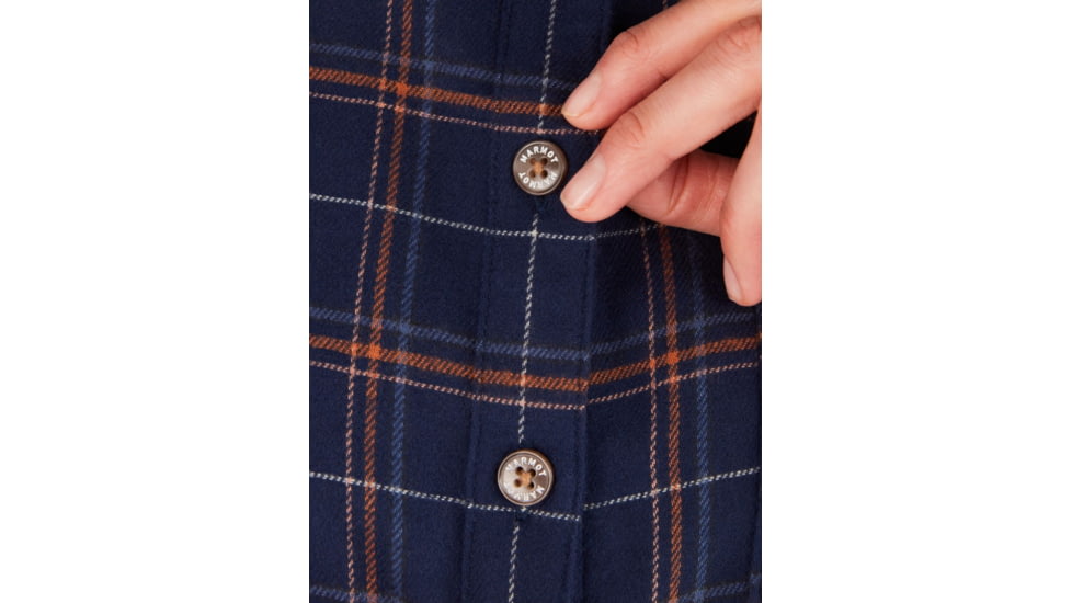 Marmot Fairfax Boyfriend Midweight Flannel - Womens, Arctic Navy, Extra Small, M10643-2975-XS