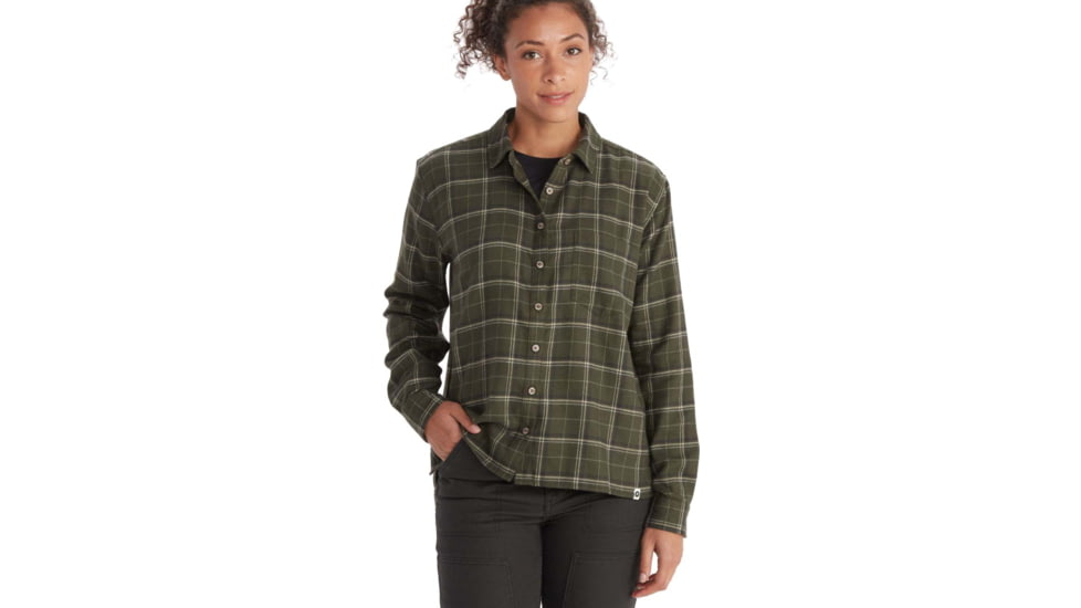 Marmot Fairfax Boyfriend Midweight Flannel - Womens, Nori, Extra Small, M10643-4859-XS