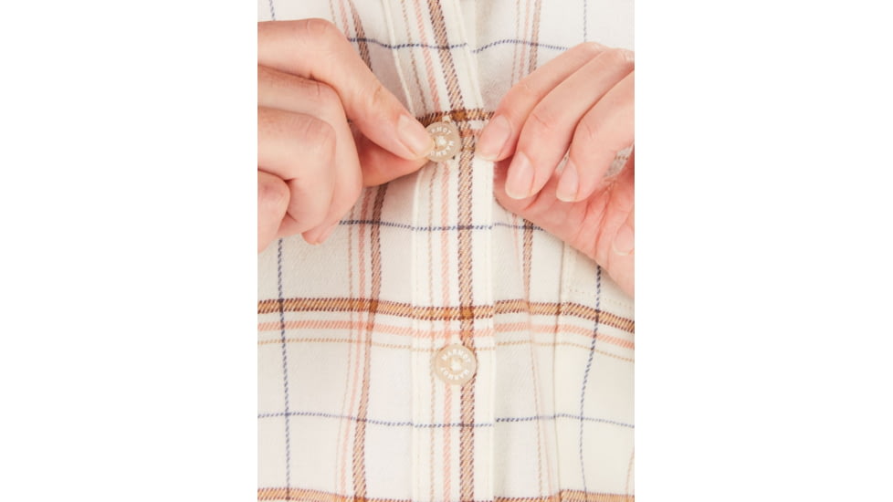 Marmot Fairfax Boyfriend Midweight Flannel - Womens, Papyrus, Large, M10643-7395-L