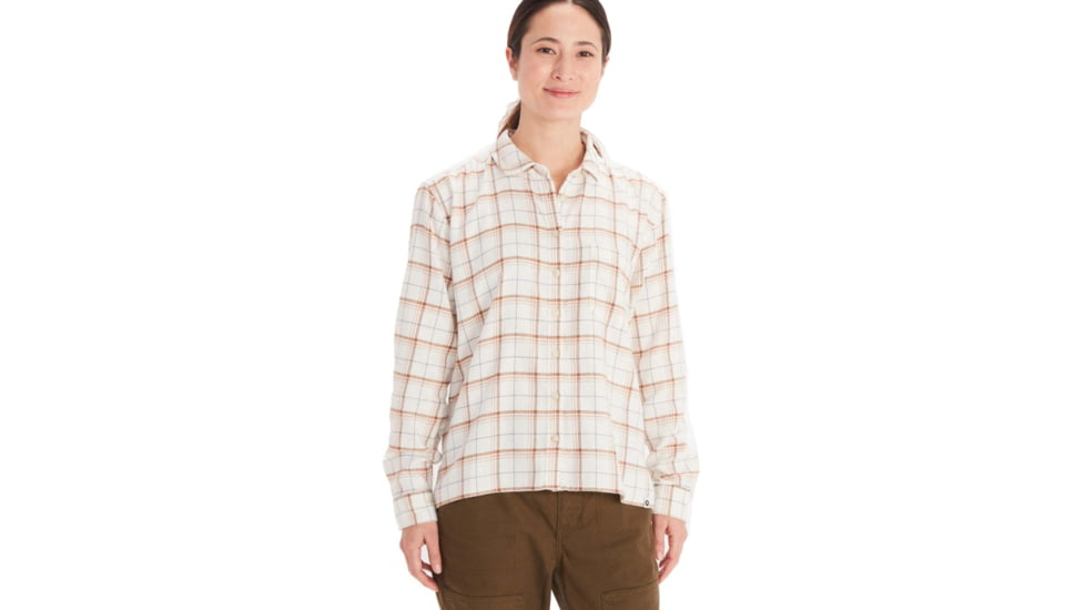 Marmot Fairfax Boyfriend Midweight Flannel - Womens, Papyrus, Large, M10643-7395-L