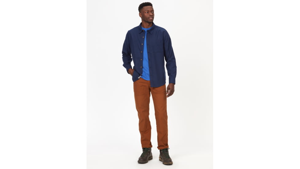 Marmot Fairfax Lightweight Long Sleeve Flannel - Mens, Arctic Navy, Large, M14657-2975-L