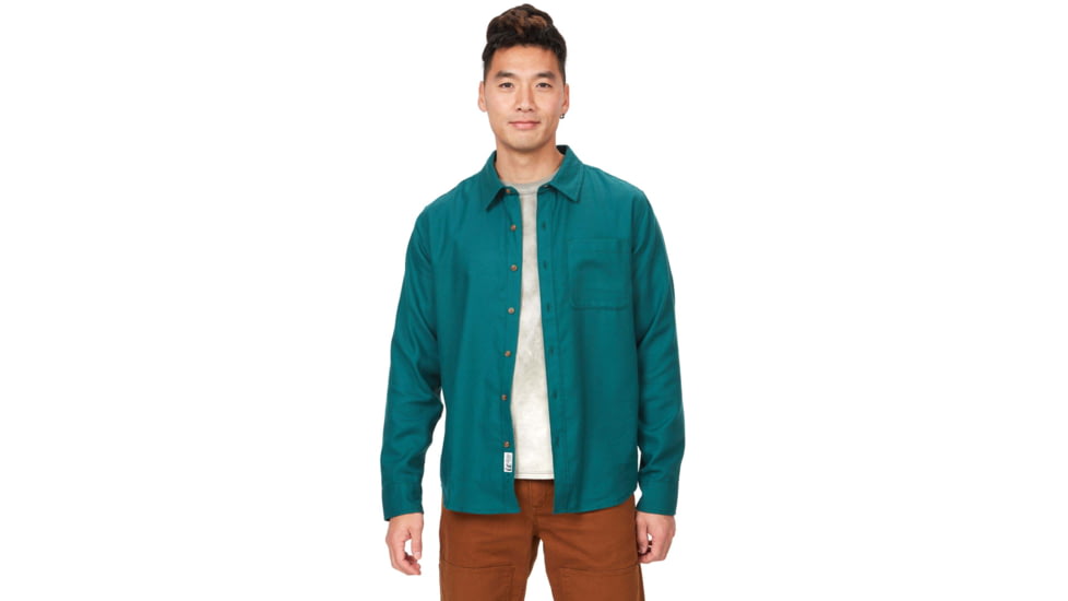 Marmot Fairfax Lightweight Long Sleeve Flannel - Mens, Dark Jungle, Small, M14657-22261-S