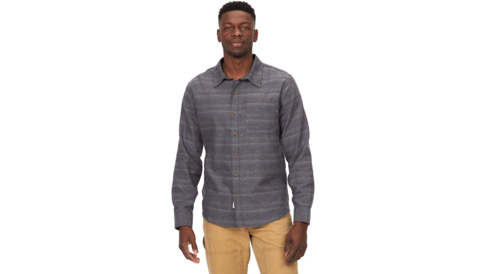 Marmot Fairfax Novelty Heathered Lightweight Long Sleeve Flannel - Mens, Dark Steel, 2XL, M14917-1132-XXL