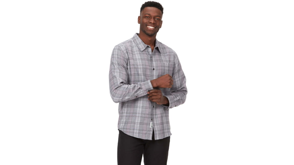 Marmot Fairfax Novelty Heathered Lightweight Long Sleeve Flannel - Mens, Steel Onyx, 2XL, M14917-1515-XXL