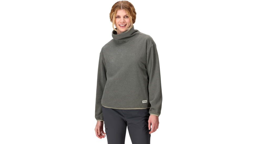 Marmot Felton Fleece Cowl Neck - Womens, Shale Grey Heather, Large, 195115370541