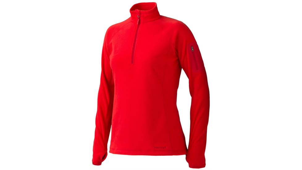 Marmot Flashpoint Half Zip LS - Women's-X-Small-Cherry Tomato
