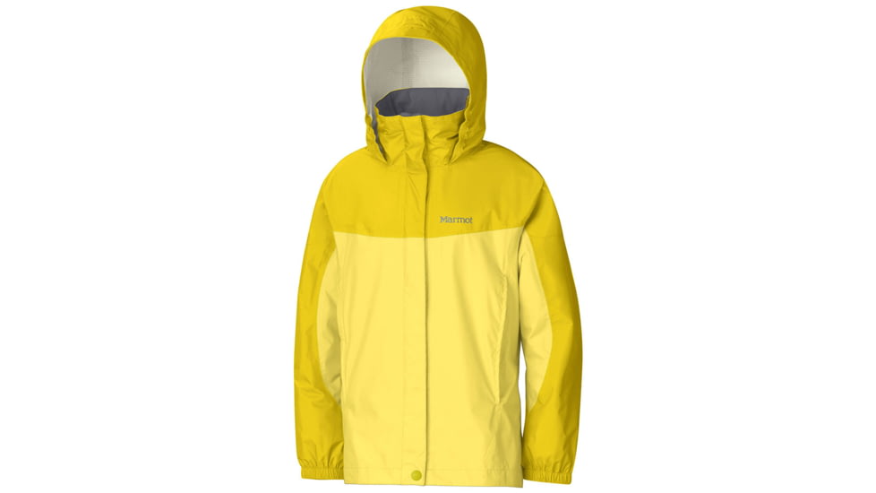 Marmot Girls Precip Jacket,Sunlight/Yellow Vapor,Large MAR0441-SNL-YV-LG