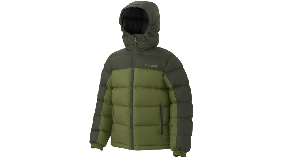 Marmot Guides Down Hoody - Boy's-Small-Forest/Fatigue