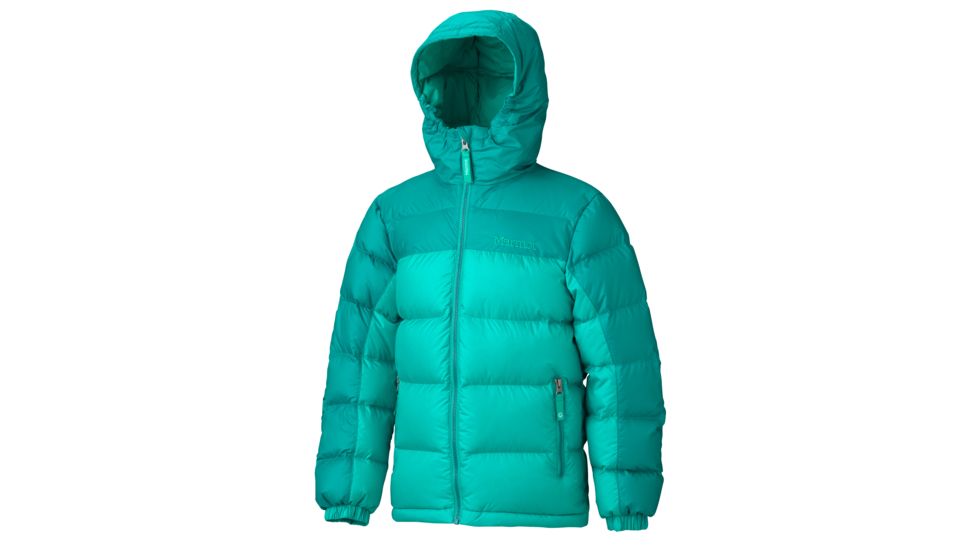 Marmot Guides Down Hoody - Girl's-Blue Bay/Gem Blue-Small