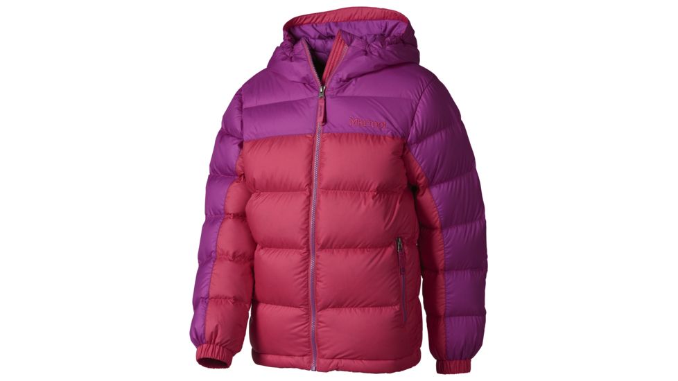 Marmot Guides Down Hoody - Girls-Pink Rock/Beet Purple-X-Large