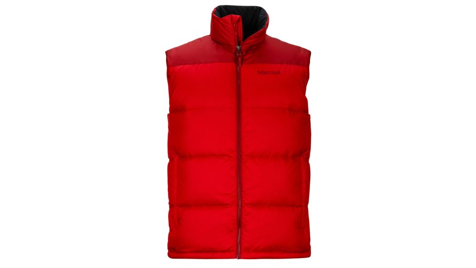 Marmot Guides Down Vest - Men's-Team Red/Dark Crimson-Medium