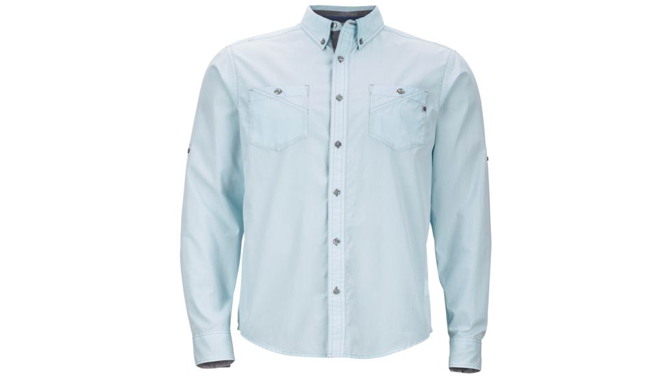 Marmot Hawthorne Long Sleeve Shirt - Men's-Light Blue-Small