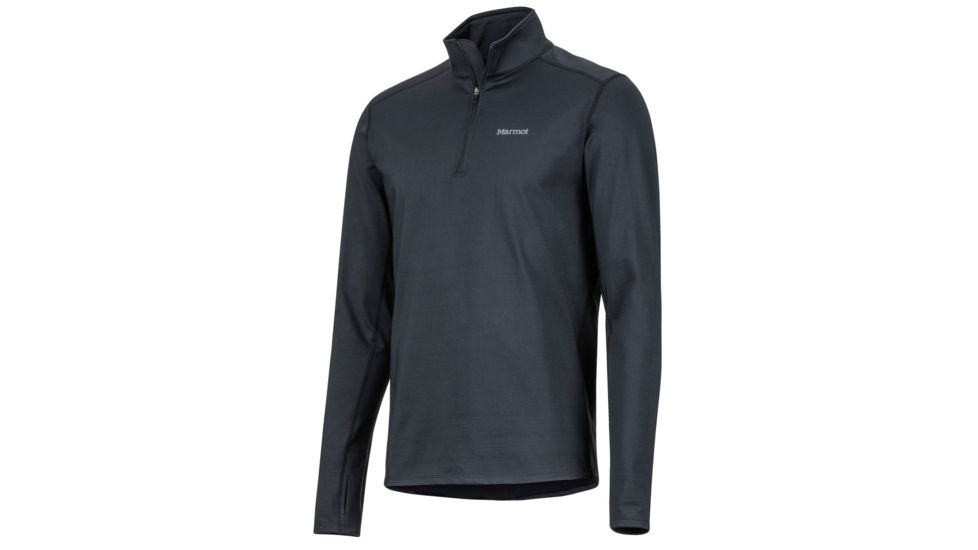 Marmot HeavyWeight Morph 1/2 Zip Base Layer Top - Mens, Black, M, 10980-001-M