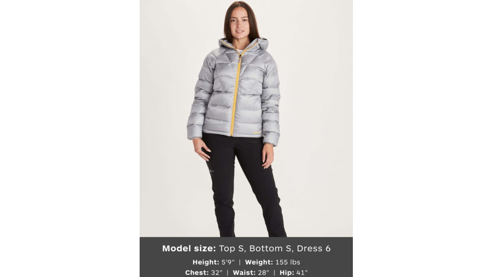 Marmot Hype Down Hoody - Womens, Sleet, Small, 79310-504-Small