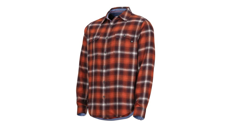 Marmot Jasper Midweight Flannel Long Sleeve - Mens, Burgundy, Extra Large, 44500-6995-XL