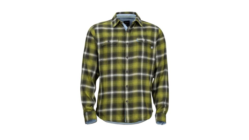 Marmot Jasper Midweight Flannel Long Sleeve - Mens, Fatigue, Medium, 44500-7753-M