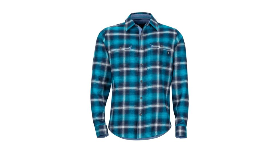 Marmot Jasper Midweight Flannel Long Sleeve - Mens, Vintage Navy, 2XL, 44500-2636-XXL