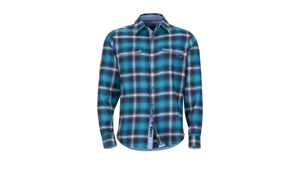 Marmot Jasper Midweight Flannel Long Sleeve - Mens, Vintage Navy, Small, 44500-2636-S