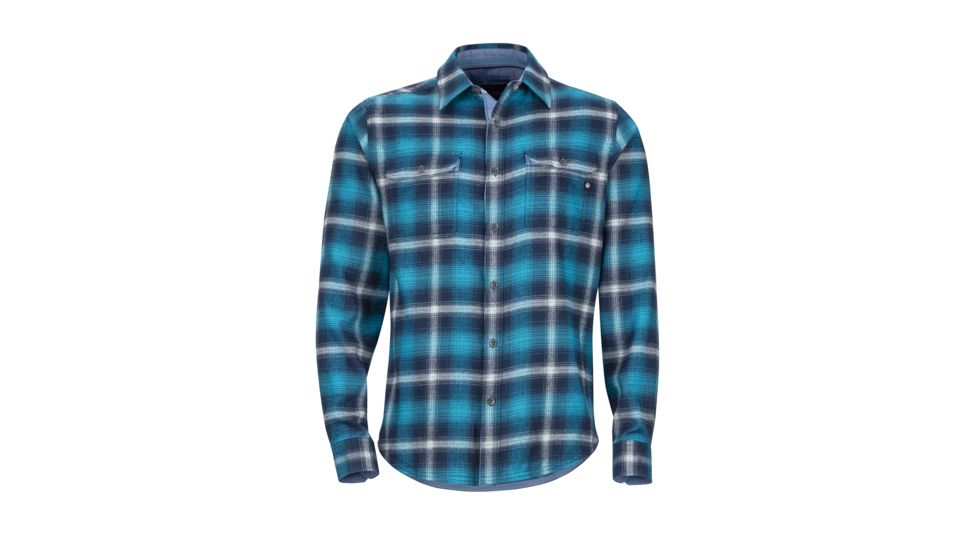 Marmot Jasper Midweight Flannel Long Sleeve - Mens, Vintage Navy, Small, 44500-2636-S