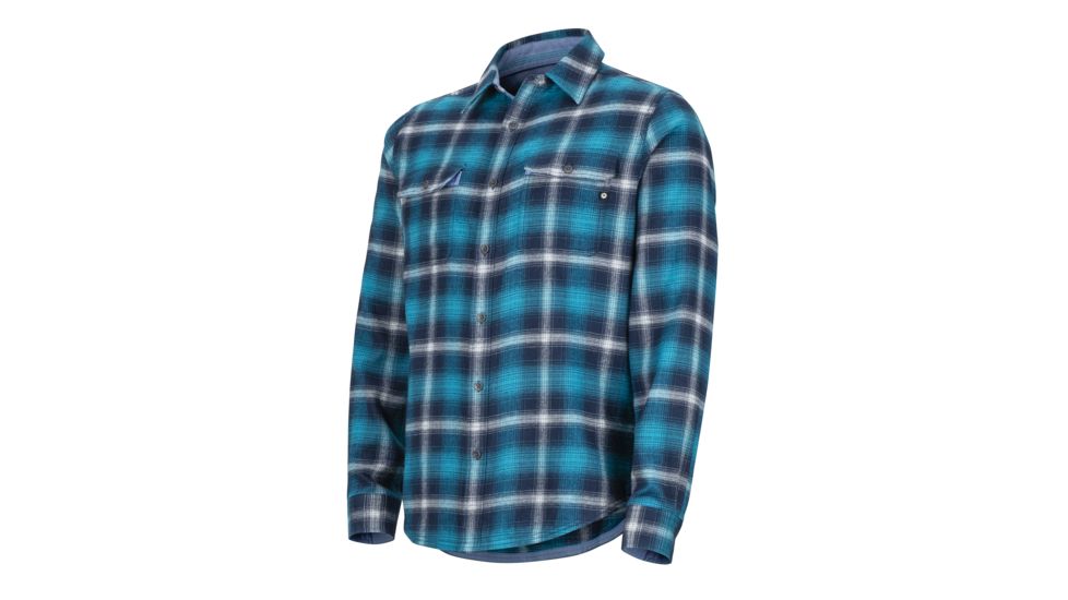 Marmot Jasper Midweight Flannel Long Sleeve - Mens, Vintage Navy, Small, 44500-2636-S