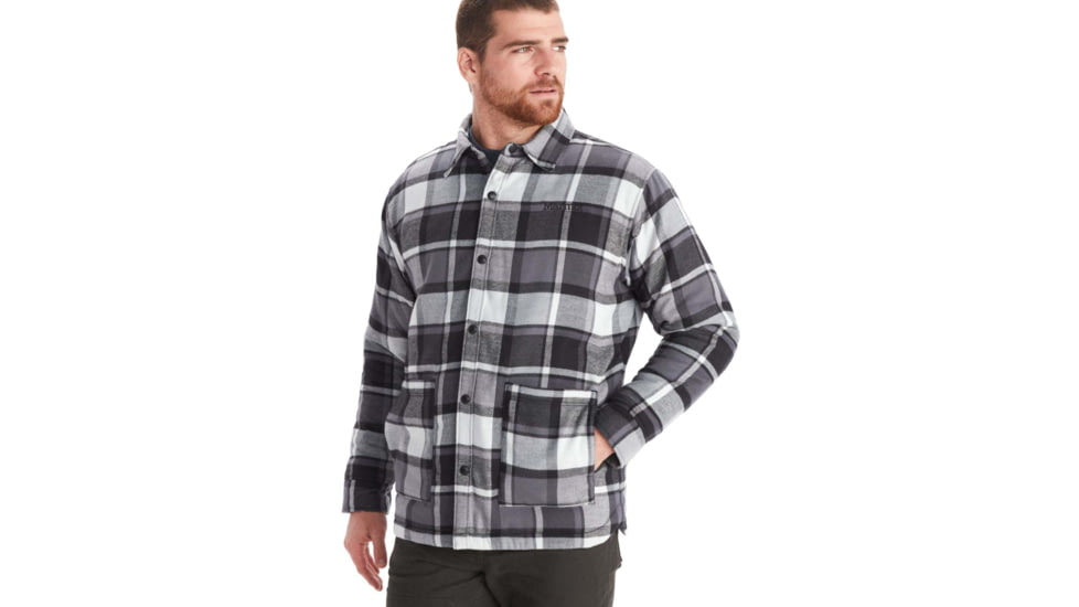 Marmot Lanigan Flannel Chore Coat - Mens, Black, Medium, M13200-001-M