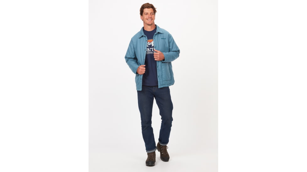 Marmot Lanigan Flannel Chore Coat - Mens, Moon River, Medium, M13200-1904-M