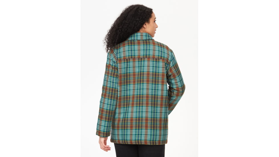 Marmot Lanigan Flannel Coat - Womens, Dark Jungle, Large, M13171-22261-L