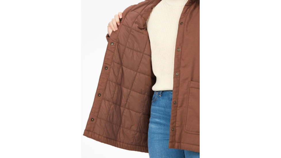 Marmot Lanigan Flannel Coat - Womens, Pinecone, Small, M13171-7387-S