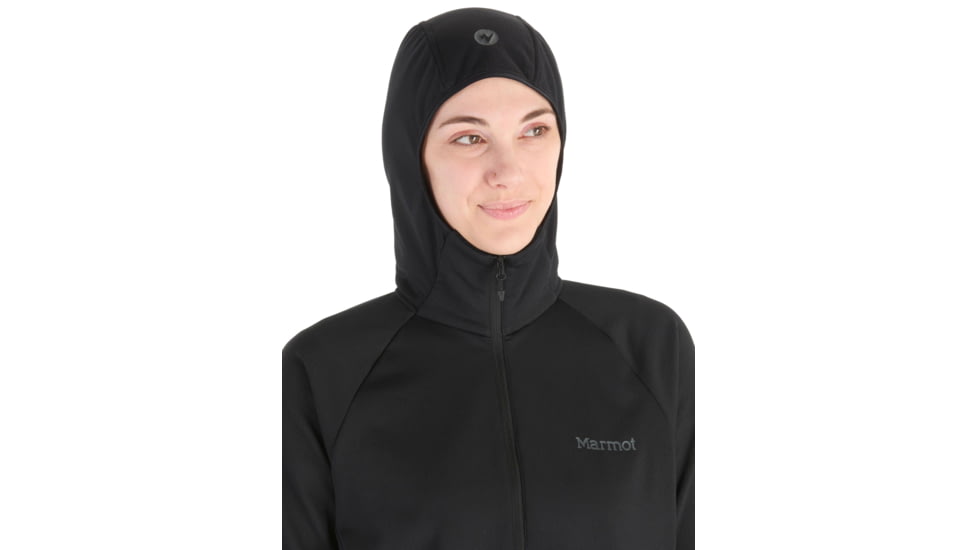 Marmot Leconte Fleece Hoody - Womens, Black, Small, M15393-001-S