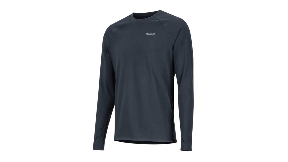 Marmot Lightweight Kestrel Long Sleeve Crew - Mens, Black, XL, 10910-001-XL