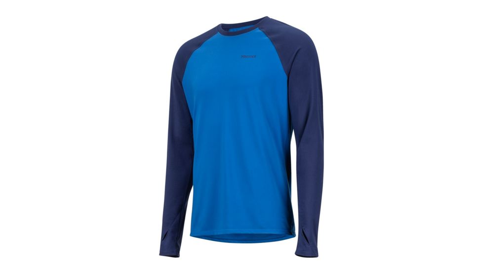 Marmot Lightweight Kestrel Long Sleeve Crew - Mens, Dark Cerulean/Arctic Navy, Small, 10910-3691-S