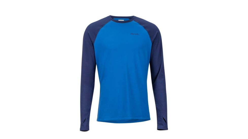 Marmot Lightweight Kestrel Long Sleeve Crew - Mens, Dark Cerulean/Arctic Navy, Small, 10910-3691-S