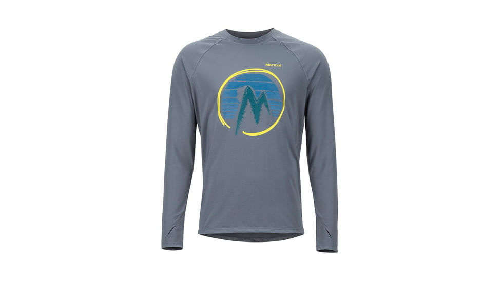 Marmot Lightweight Kestrel LS Crew - Mens, Steel Onyx, Extra Large, 10910-1515-XL