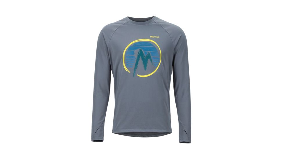 Marmot Lightweight Kestrel LS Crew - Mens, Steel Onyx, Large, 10910-1515-L