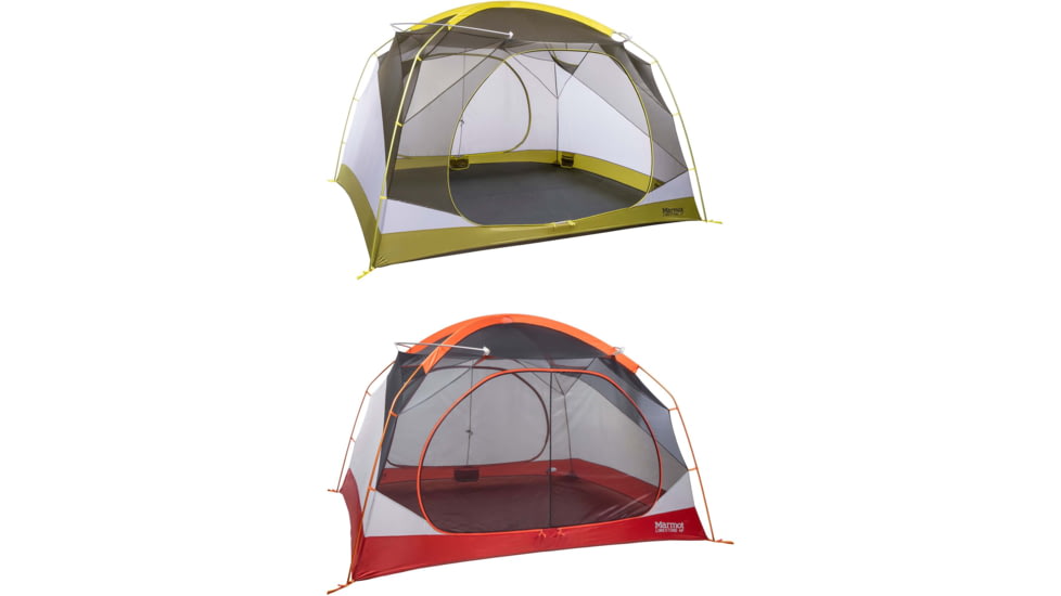 Marmot Limestone Tent - 4 Person, Green Shadow/Moss, Orange Spice/Arona