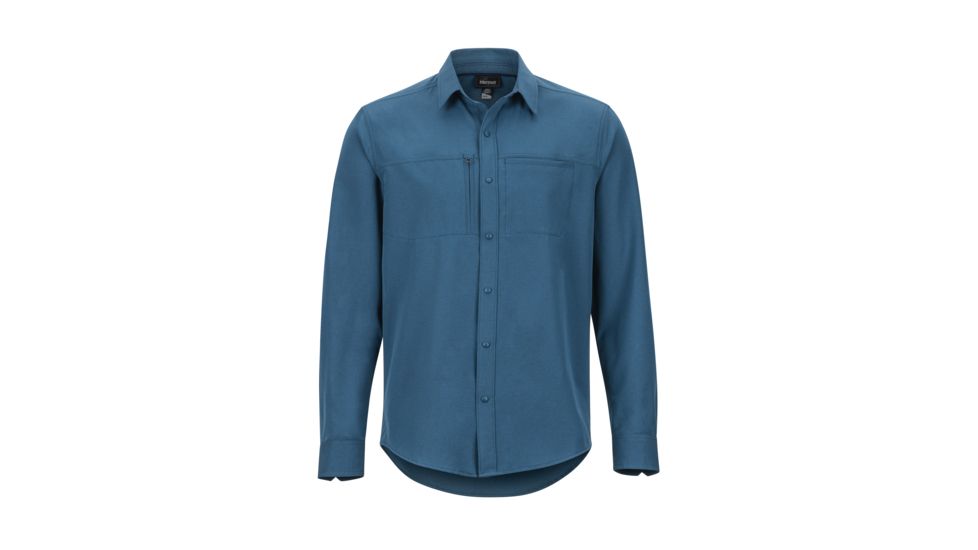 Marmot Lisgar Long Sleeve - Mens, Denim, Large, 42230-200-L