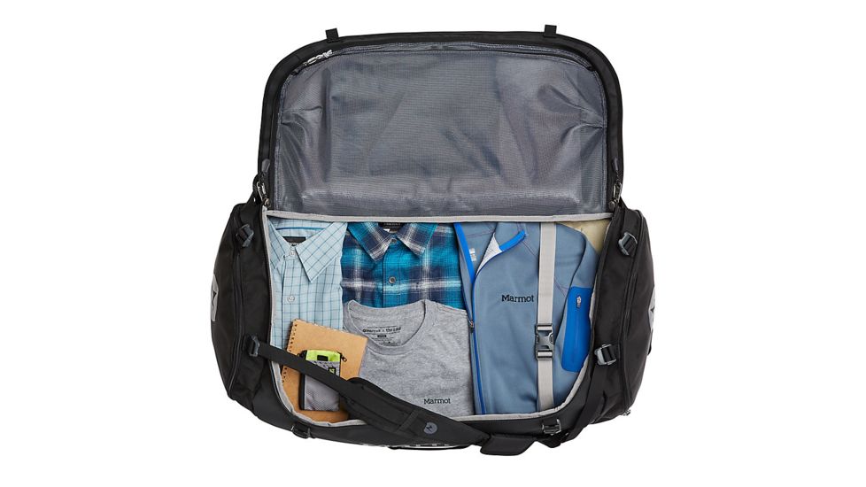 Marmot Long Hauler Duffel Expedition 125L Bag, Black, One Size, 38680-001-ONE