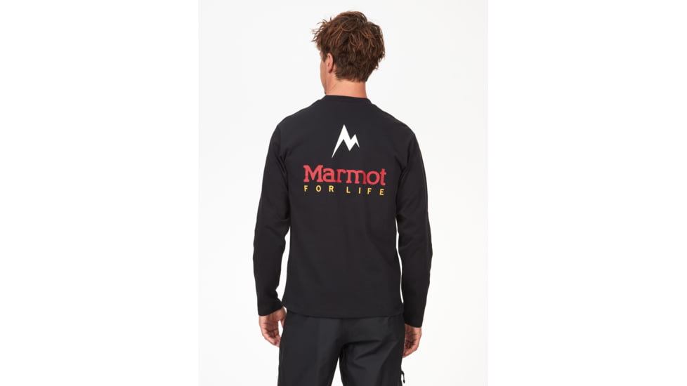 Marmot Marmot For Life Long Sleeve Tee - Mens, Black, Medium, M14671-001-M