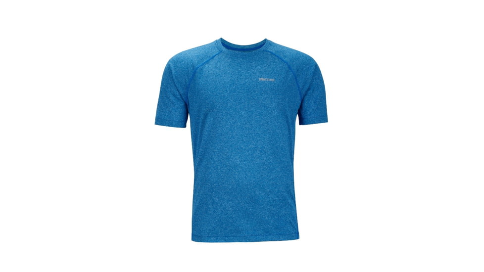 Marmot Mens Accelerate Short Sleeve, New True Blue Heather, XXL, 53550-3864-XXL