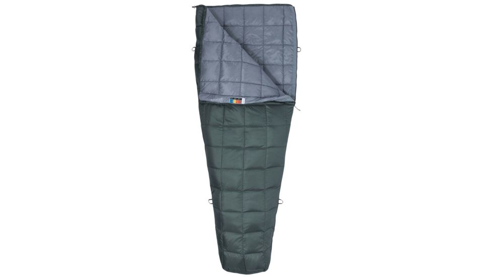 Marmot Micron 50 Sleeping Bag, Crocodile/Grey Storm, Long, Left Zip, 39260-4823-LZ