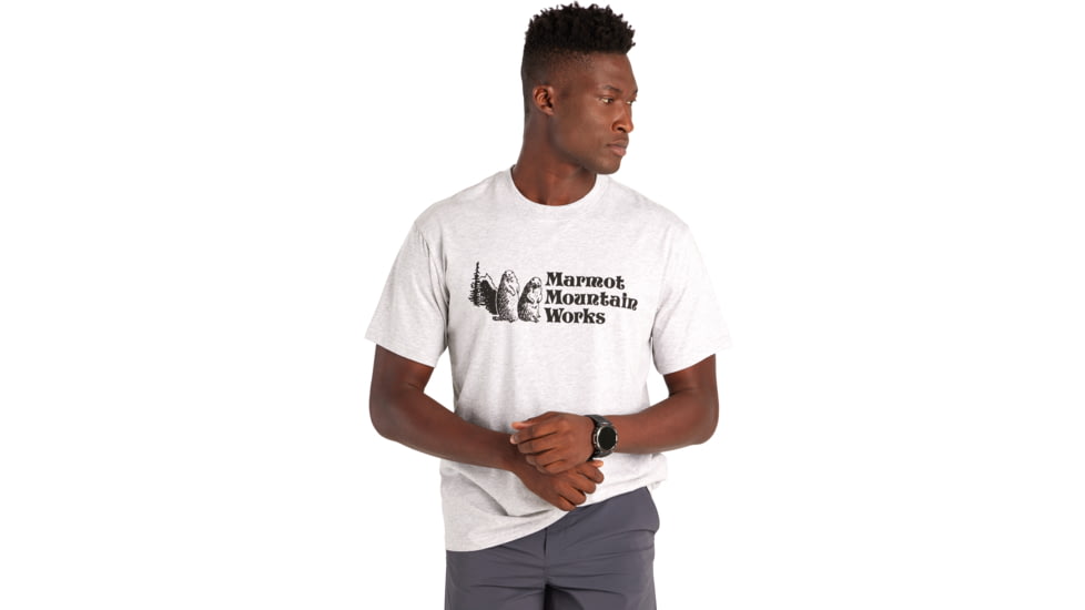 Marmot MMW Short Sleeve T-Shirts - Mens, Light Grey Heather, Small, M15593-8626-S