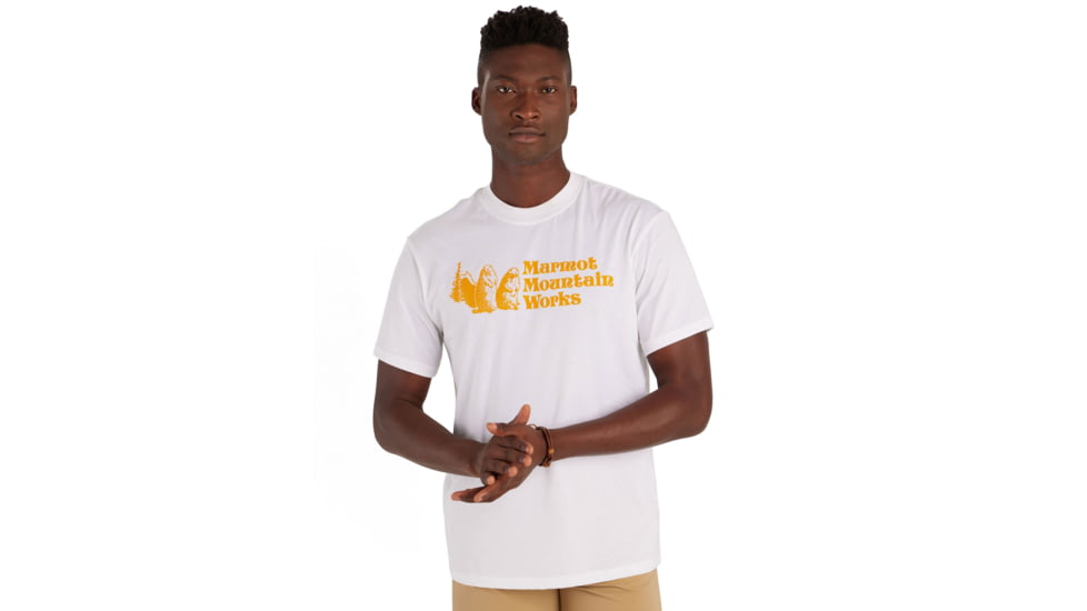 Marmot MMW Short Sleeve T-Shirts - Mens, White, Medium, M15593-080-M