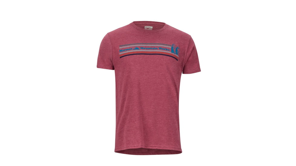 Marmot MMW Tee Short Sleeve - Mens, Burgundy Heather, 2XL, 42890-6823-XXL