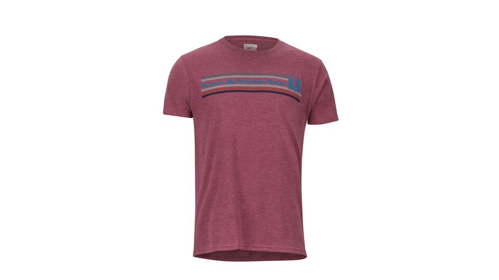 Marmot MMW Tee Short Sleeve - Mens, Burgundy Heather, Medium, 42890-6823-M