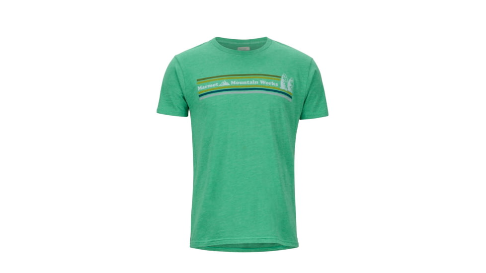 Marmot MMW Tee Short Sleeve - Mens, Green Heather, 2XL, 42890-8551-XXL