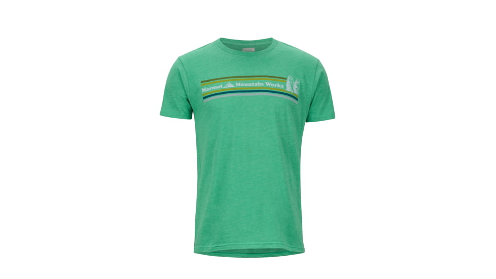Marmot MMW Tee Short Sleeve - Mens, Green Heather, Small, 42890-8551-S