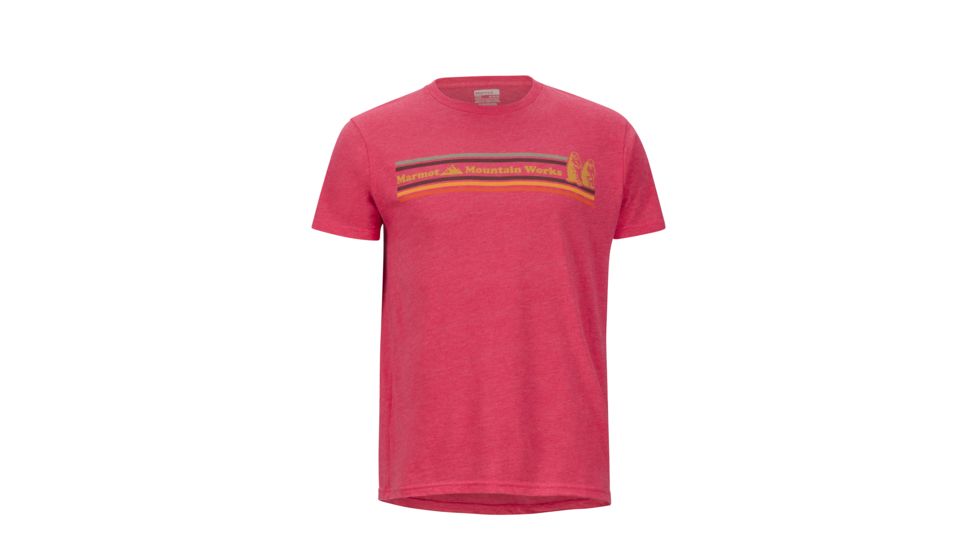 Marmot MMW Tee Short Sleeve - Mens, Red Heather, Extra Large, 42890-8554-XL