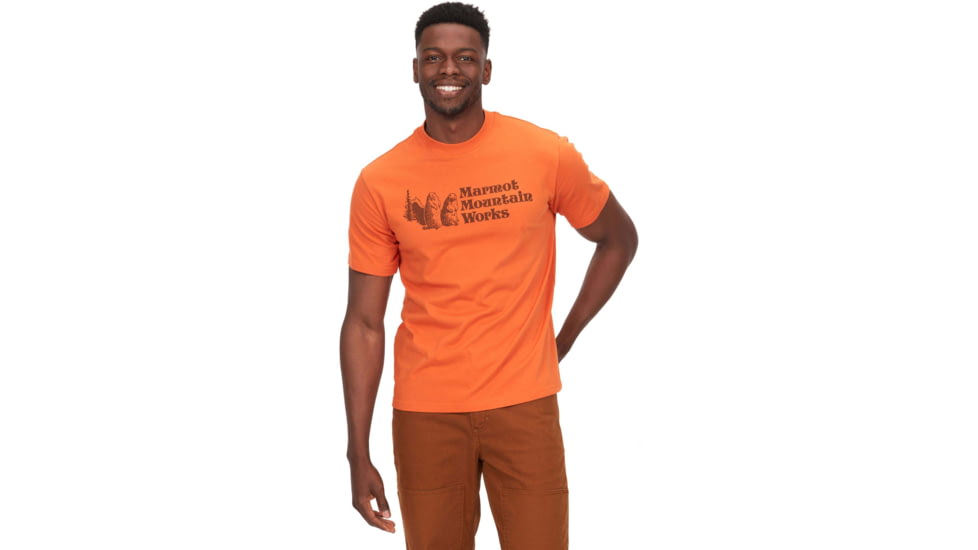 Marmot MMW Tee Short Sleeve - Mens, Tangelo, Small, M15593-9434-S