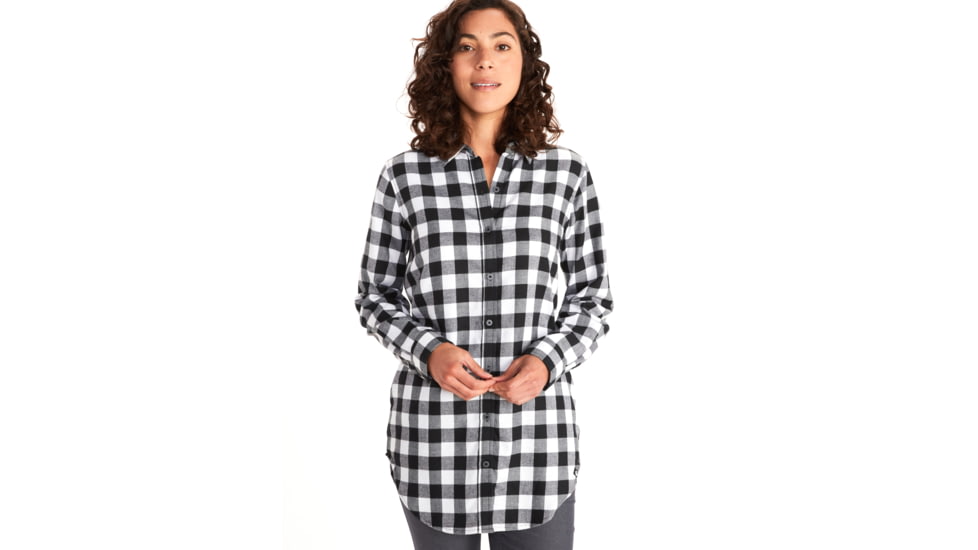 Marmot Nicolet Lightweight Flannel LS - Womens, Black, Extra Large, 31330-001-XL