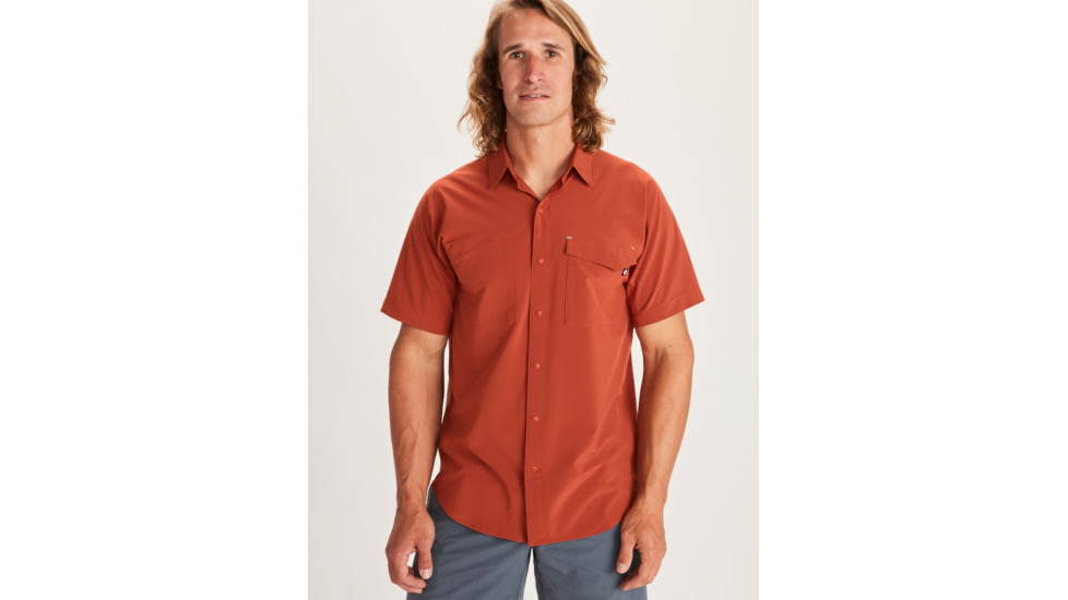 Marmot Northgate Peak Short Sleeve Shirt - Mens, Picante, Large, 41420-6740-L